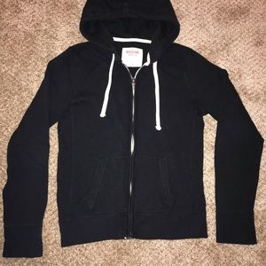 Black zip-up sweatshirt
